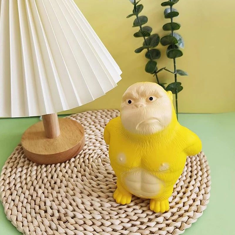 Dailystuff Big Giant Orangutan Squishy Fidget Toy – Funny Elastic Gorilla Stress Relief Toy & Prank Gift Home Decor